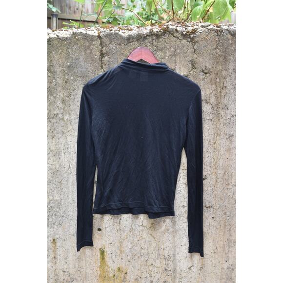 A|X Armani Exchange Black Mock Neck Long Sleeve Top – Size M - Picture 2 of 4